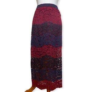 Bar III Lace Multicolor Maxi Skirt
